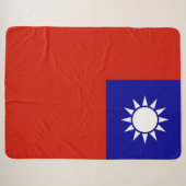 Couverture Sherpa Drapeau de Taïwan (Devant (Horizontal))