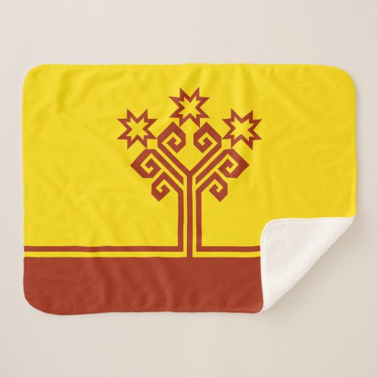 Couverture Sherpa Drapeau de Tchouvachie (Devant (Horizontal))