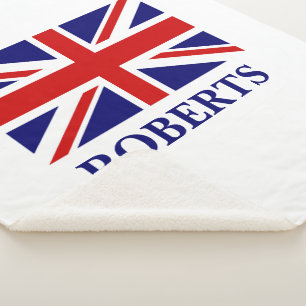 Couverture Sherpa Drapeau de Union Jack coutume Toison de Sherpa