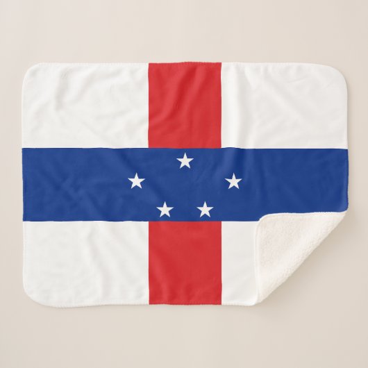Couverture Sherpa Drapeau des Antilles Pays-Bas (Devant (Horizontal))