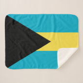 Couverture Sherpa Drapeau des Bahamas (Devant (Horizontal))