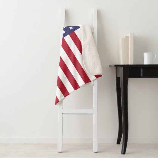 Couverture Sherpa Drapeau des États-Unis (En situation)