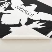 Couverture Sherpa Drapeau des îles Vierges américaines, noir et blan (3/4)