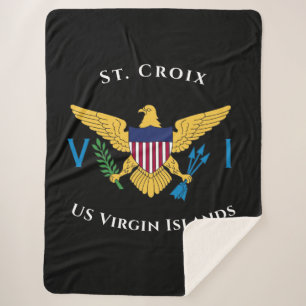 Couverture Sherpa Drapeau des îles Vierges américaines St. Croix U