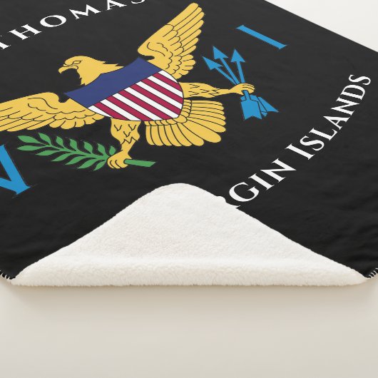 Couverture Sherpa Drapeau des îles Vierges américaines St. Thomas US (3/4)