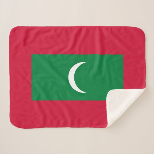 Couverture Sherpa Drapeau des Maldives (Devant (Horizontal))