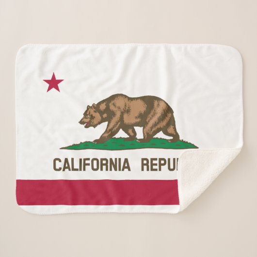 Couverture Sherpa Drapeau d'État de la République de Californie (Devant (Horizontal))