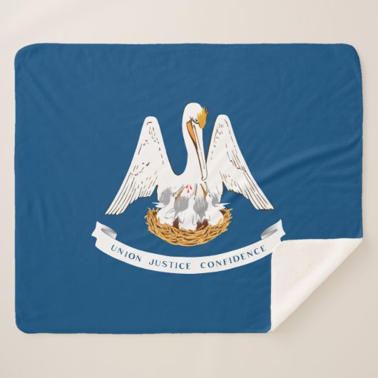 Couverture Sherpa Drapeau d'État de Louisiane (Devant (Horizontal))