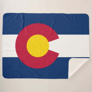 Couverture Sherpa Drapeau d'Etat du Colorado Sherpa Blanket