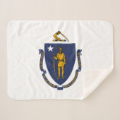 Couverture Sherpa Drapeau d'État du Massachusetts (Devant (Horizontal))