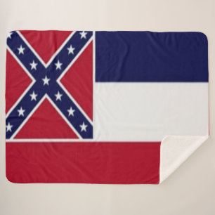 COUVERTURE SHERPA DRAPEAU D'ÉTAT MISSISSIPPI