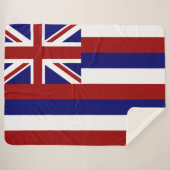 Couverture Sherpa Drapeau d'Hawaï (Devant (Horizontal))