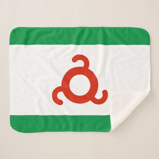 Couverture Sherpa Drapeau d'Ingushetie (Devant (Horizontal))