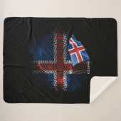 Couverture Sherpa Drapeau d'Islande (Devant (Horizontal))