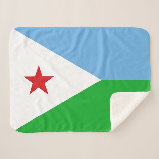 Couverture Sherpa Drapeau Djibouti (Devant (Horizontal))