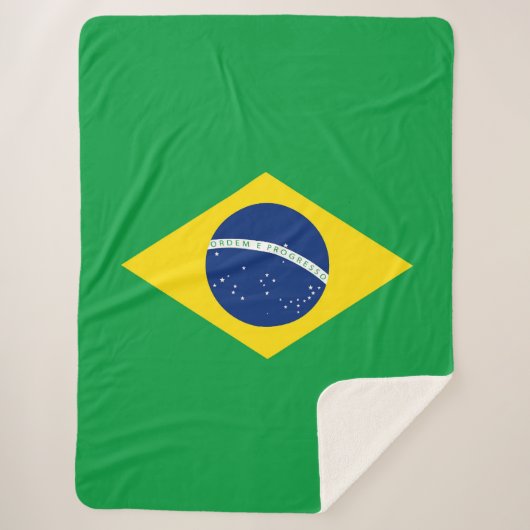Couverture Sherpa Drapeau du Brésil (Devant)