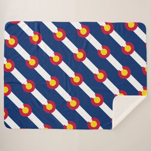 Couverture Sherpa Drapeau du Colorado (Devant (Horizontal))