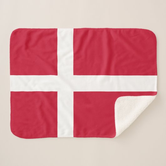 Couverture Sherpa Drapeau du Danemark (Devant (Horizontal))