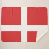 Couverture Sherpa Drapeau du Danemark (Devant (Horizontal))