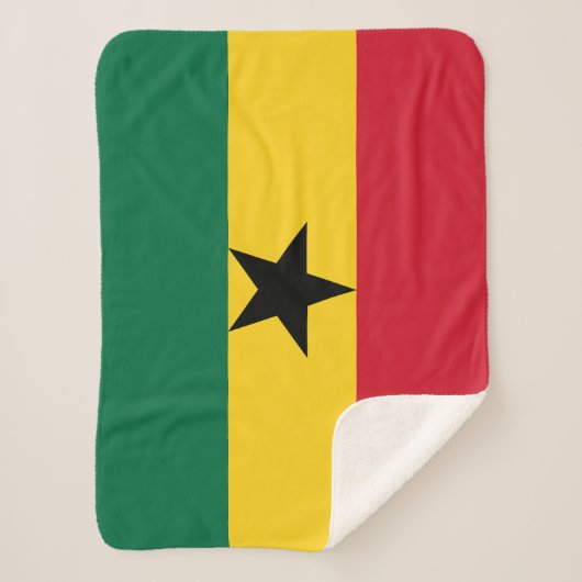 Couverture Sherpa Drapeau du Ghana (Devant)
