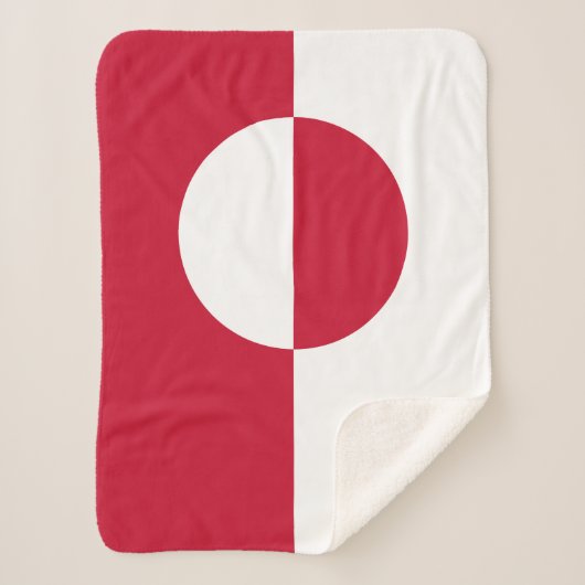 Couverture Sherpa Drapeau du Groenland (Devant)