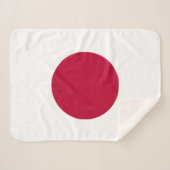 Couverture Sherpa Drapeau du Japon (Devant (Horizontal))