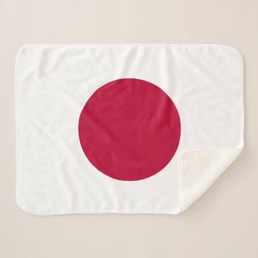 Couverture Sherpa Drapeau du Japon (Devant (Horizontal))