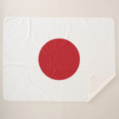 Couverture Sherpa Drapeau du Japon (Devant (Horizontal))