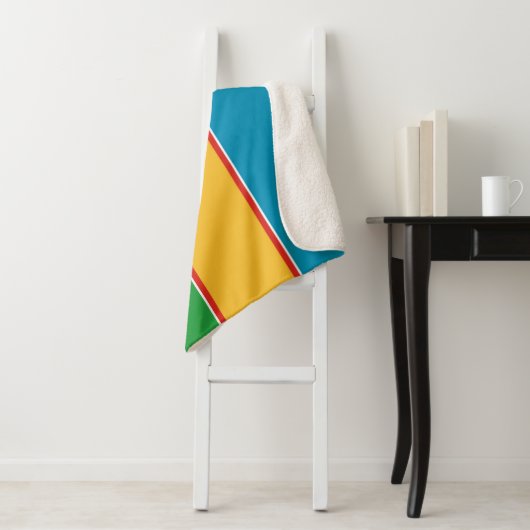 Couverture Sherpa Drapeau du Karakalpakstan (En situation)