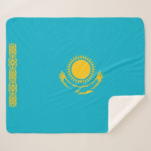 Couverture Sherpa Drapeau du Kazakhstan (Devant (Horizontal))
