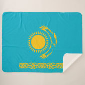 Couverture Sherpa Drapeau du Kazakhstan (Devant (Horizontal))
