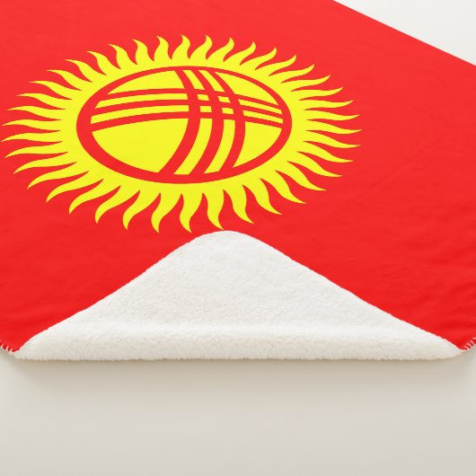 Couverture Sherpa Drapeau du Kirghizistan (3/4)