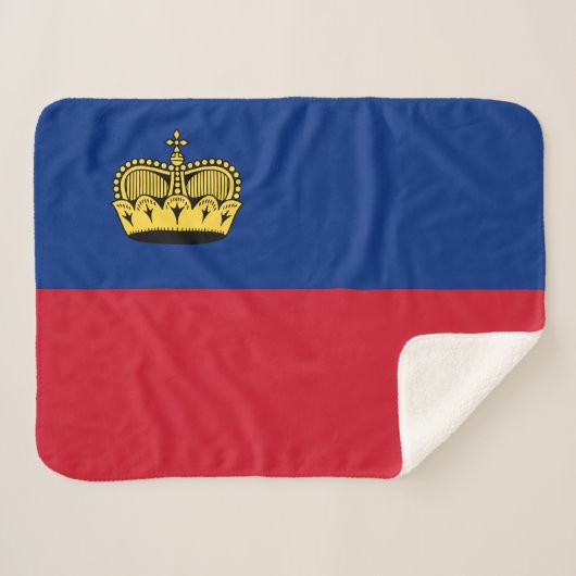 Couverture Sherpa Drapeau du Liechtenstein (Devant (Horizontal))