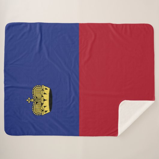 Couverture Sherpa Drapeau du Liechtenstein (Devant (Horizontal))