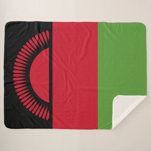 Couverture Sherpa drapeau du Malawi (Devant (Horizontal))
