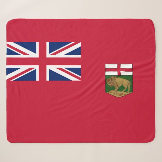 Couverture Sherpa Drapeau du Manitoba (Devant (Horizontal))