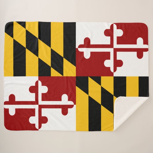Couverture Sherpa Drapeau du Maryland (Devant (Horizontal))