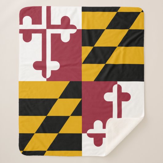 Couverture Sherpa Drapeau du Maryland (Devant)