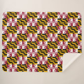 Couverture Sherpa Drapeau du Maryland (Devant (Horizontal))