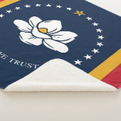 Couverture Sherpa Drapeau du Mississippi - Nouveau Drapeau de Magnol (3/4)