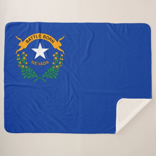 Couverture Sherpa Drapeau du Nevada (Devant (Horizontal))