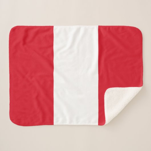 Couverture Sherpa Drapeau du Pérou (Devant (Horizontal))
