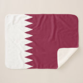 Couverture Sherpa Drapeau du Qatar (Devant (Horizontal))
