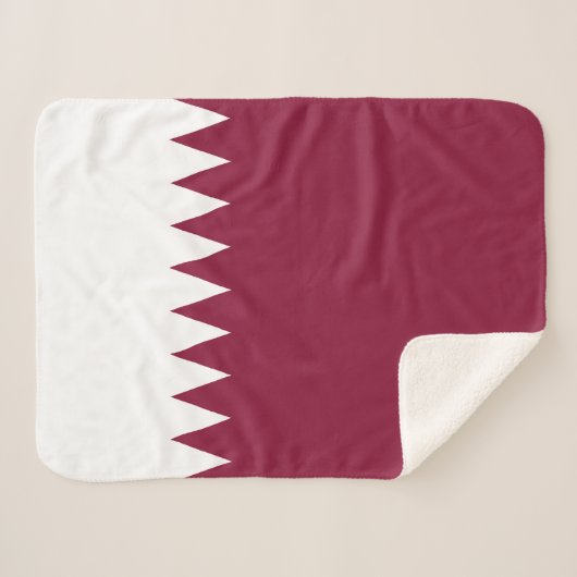 Couverture Sherpa Drapeau du Qatar (Devant (Horizontal))