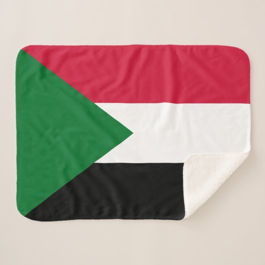 Couverture Sherpa Drapeau du Soudan (Devant (Horizontal))