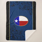 Couverture Sherpa Drapeau du Texas (Devant)