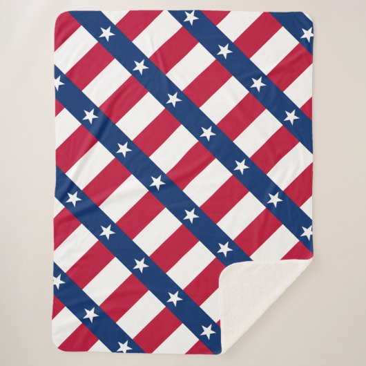 Couverture Sherpa Drapeau du Texas (Devant)