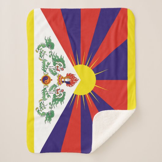 Couverture Sherpa Drapeau du Tibet libre (Devant)