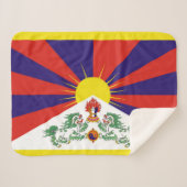 Couverture Sherpa Drapeau du Tibet libre (Devant (Horizontal))