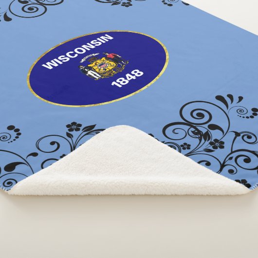 Couverture Sherpa Drapeau du Wisconsin (3/4)